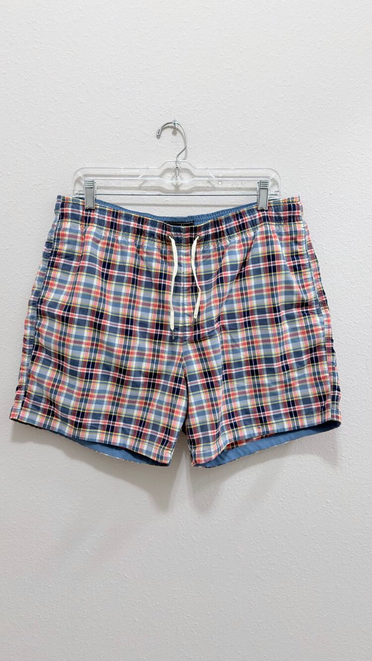Abercrombie & Fitch Men's Plaid Swim Trunks – Size Large Preowned